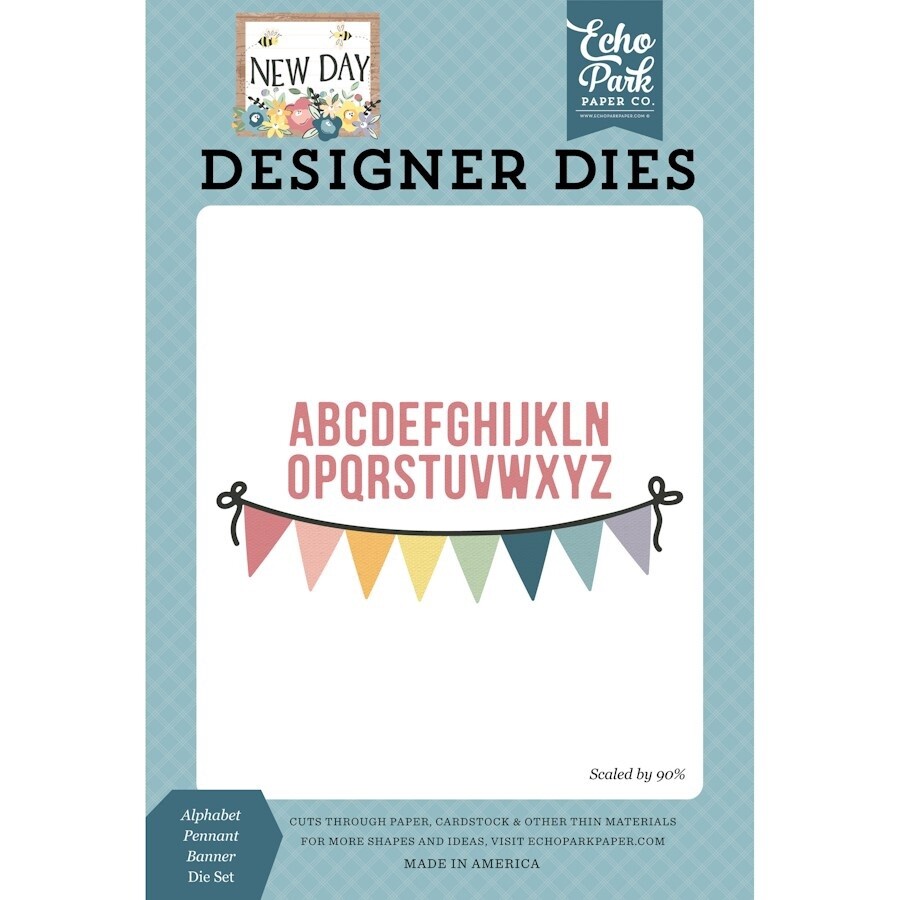 ALPHABET PENNANT BANNER DIE SET