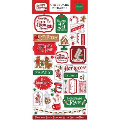 CHRISTMAS CHEER 6x13 CHIPBOARD ACCENTS