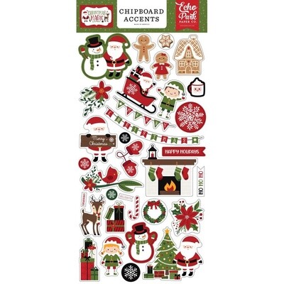 CHRISTMAS MAGIC 6x13 CHIPBOARD ACCENTS
