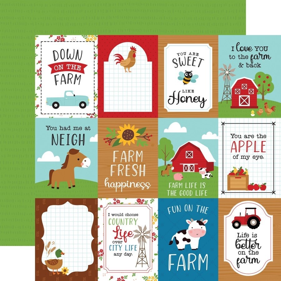 FUN ON THE FARM 3x4 JOURNAL CARDS