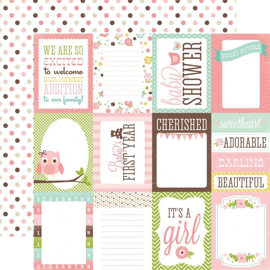 BUNDLE OF JOY GIRL JOURNALING CARDS