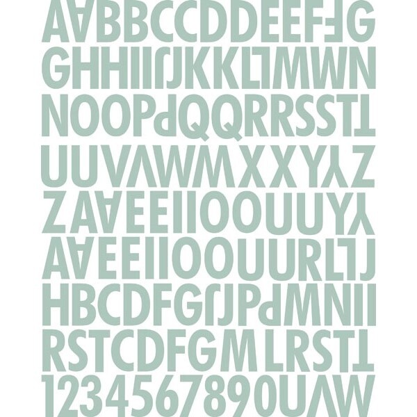 CANVAS ALPHABET STICKER SHEET LIFE TIME