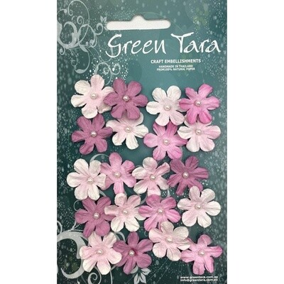 DARK ROSE MINI FLOWERS 20pcs