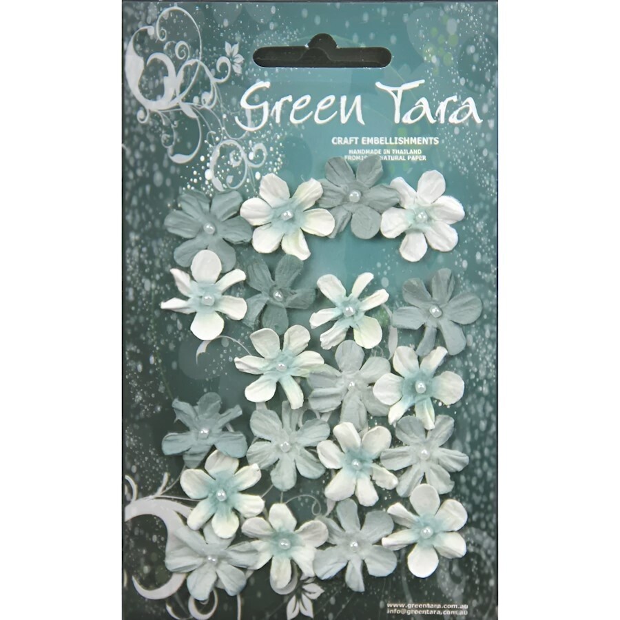 BLUE MINI FLOWERS 20pcs