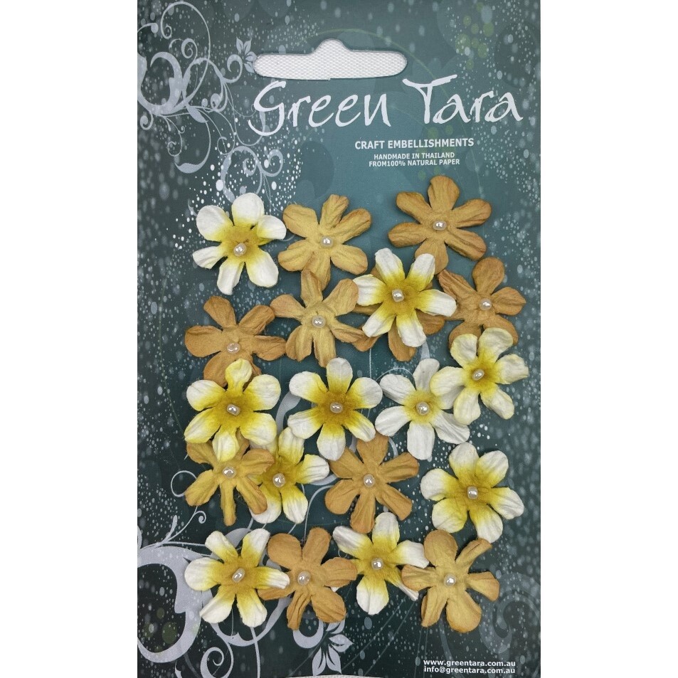 OCHRE MINI FLOWERS 20pcs