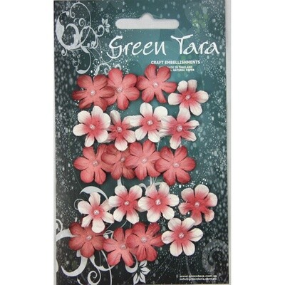 RED MINI  FLOWERS 20 pcs