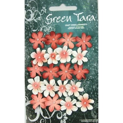 PEACH MINI FLOWERS 20 pcs