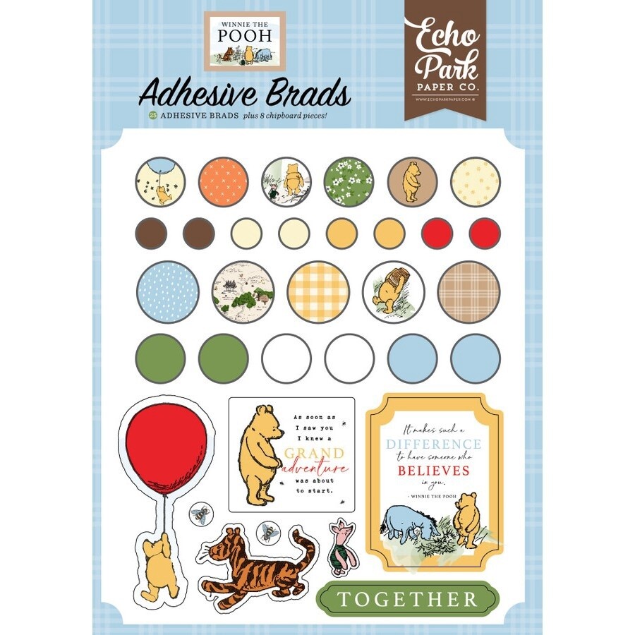 WINNIE THE POOH ADHESIVE BRADS