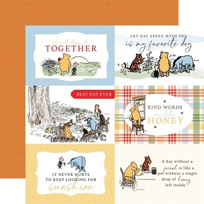 6x4 JOURNALING CARDS - WINNIE THE POOH
