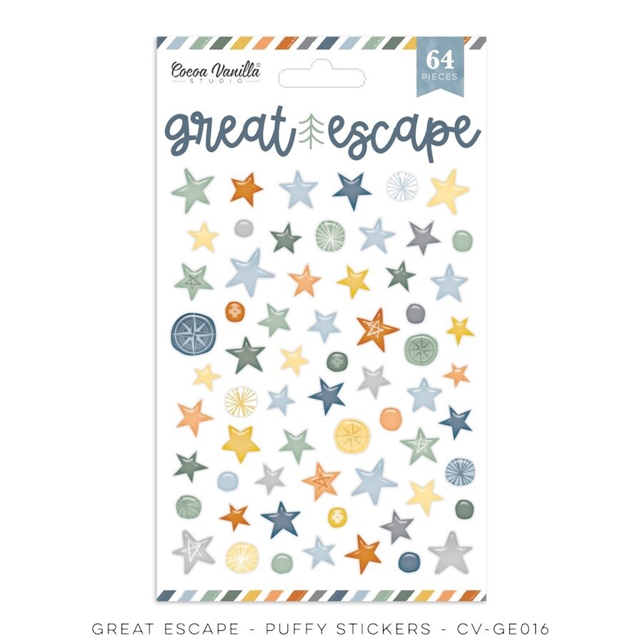 GREAT ESCAPE PUFFY STAR STICKERS