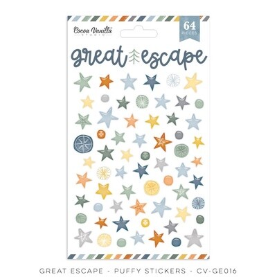GREAT ESCAPE PUFFY STAR STICKERS