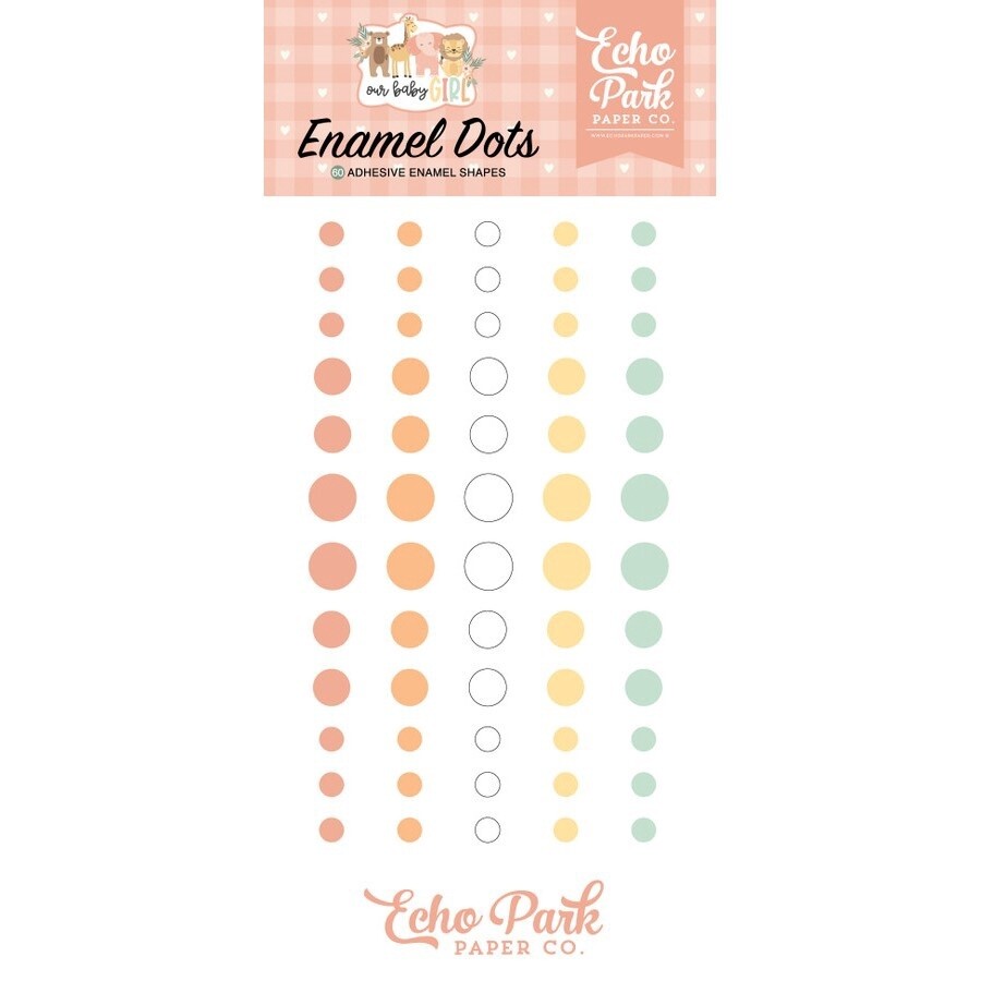OUR BABY GIRL ENAMEL DOTS