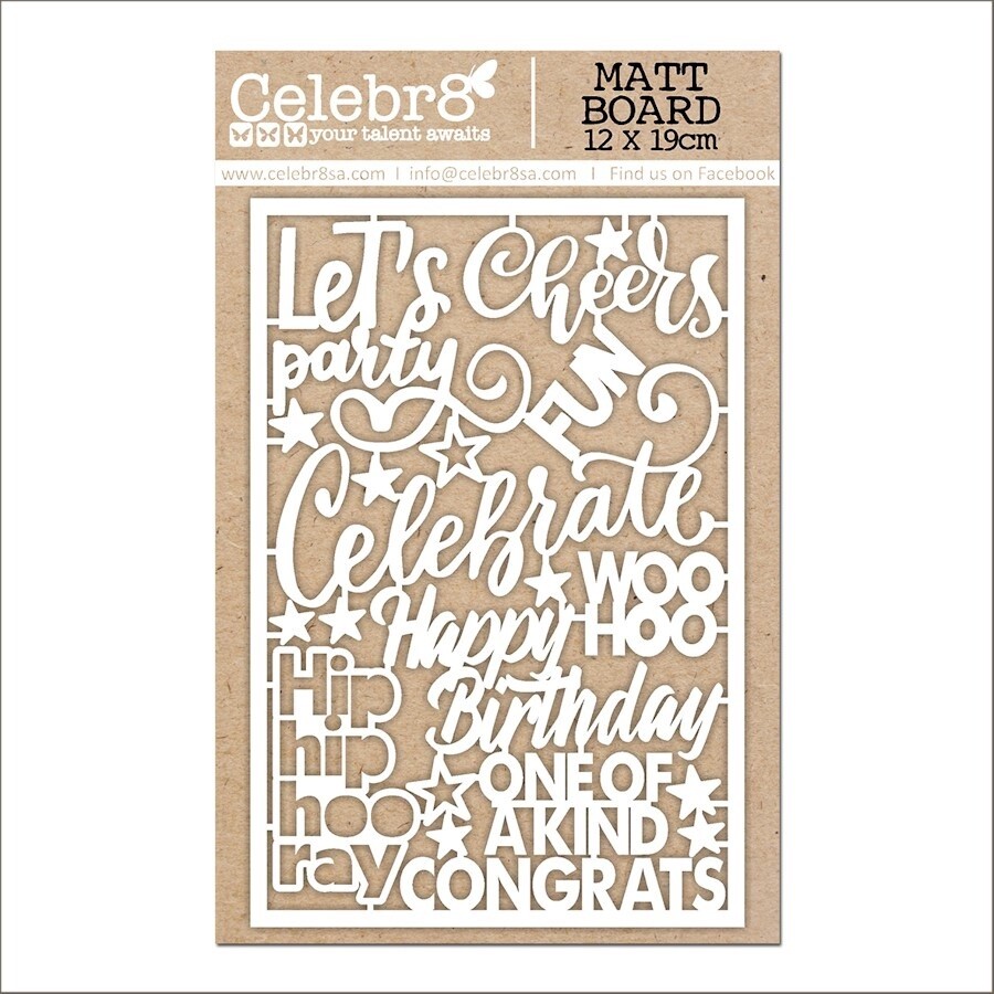 HIP HIP HOORAY WORDS LASER CUT