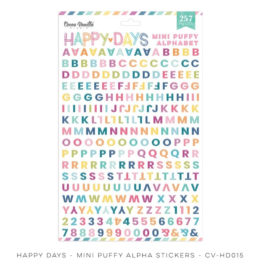 HAPPY DAYS MINI PUFFY ALPHABET STICKERS