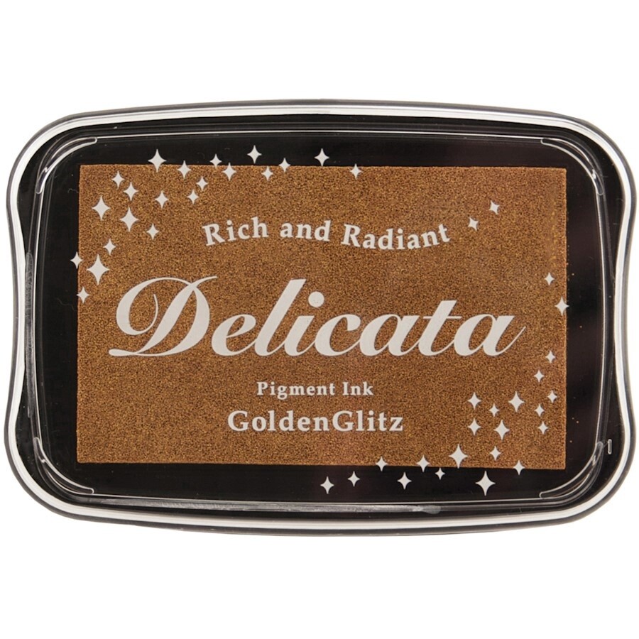 DELICATA PIGMENT INK PAD, Colour: Golden Glitz
