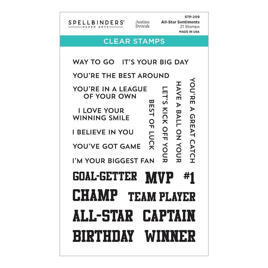 ALL STAR SENTIMENTS CLEAR STAMP SET