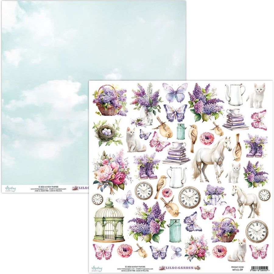 LILAC GARDEN PAPER #09