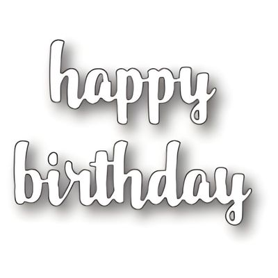 HAPPY BIRTHDAY UPRIGHT SCRIPT DIE