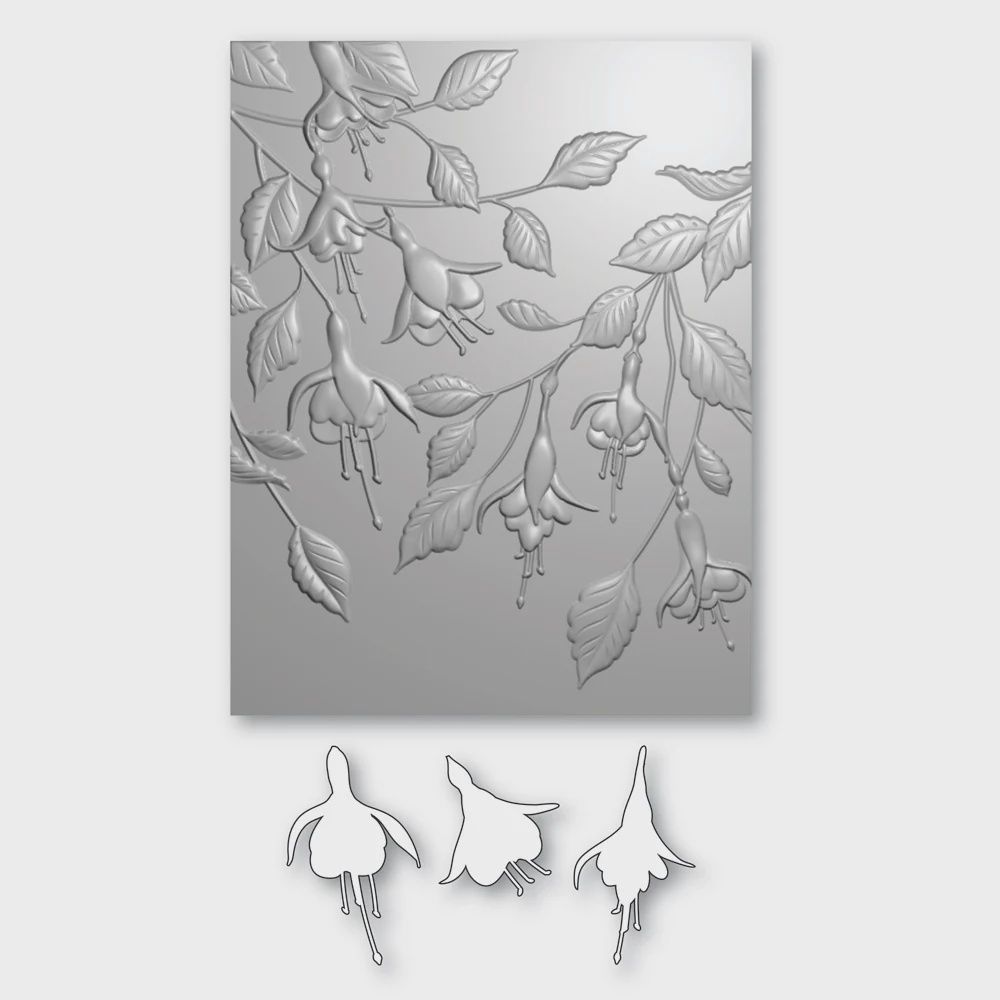 FABULOUS FUCHSIA 3D EMBOSSING FOLDER &amp; DIES