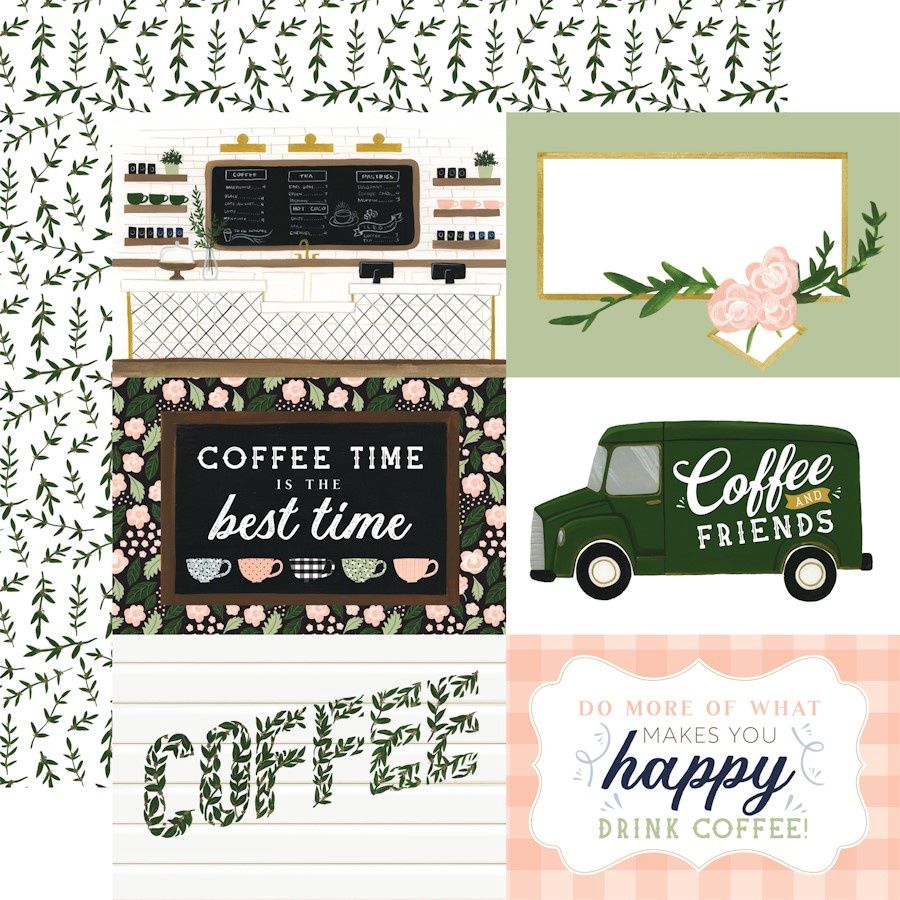 4x6 JOURNAL CARDS - COFFEE &amp; FRIENDS