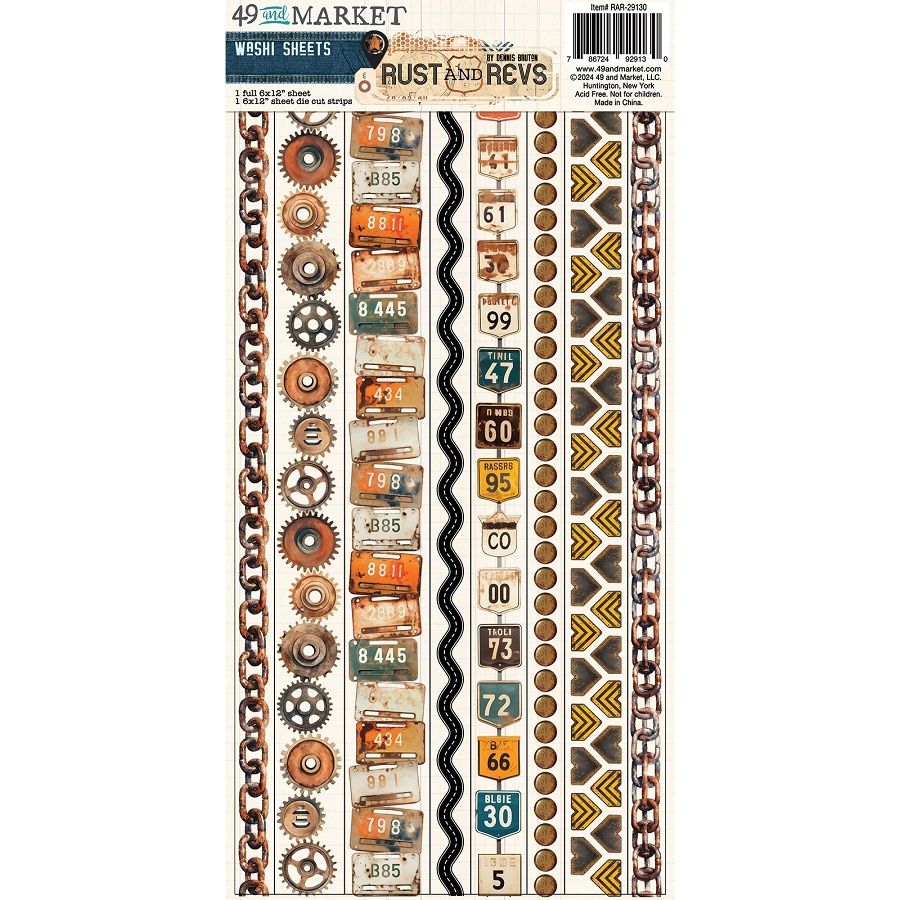 RUST &amp; REVS WASHI SHEETS