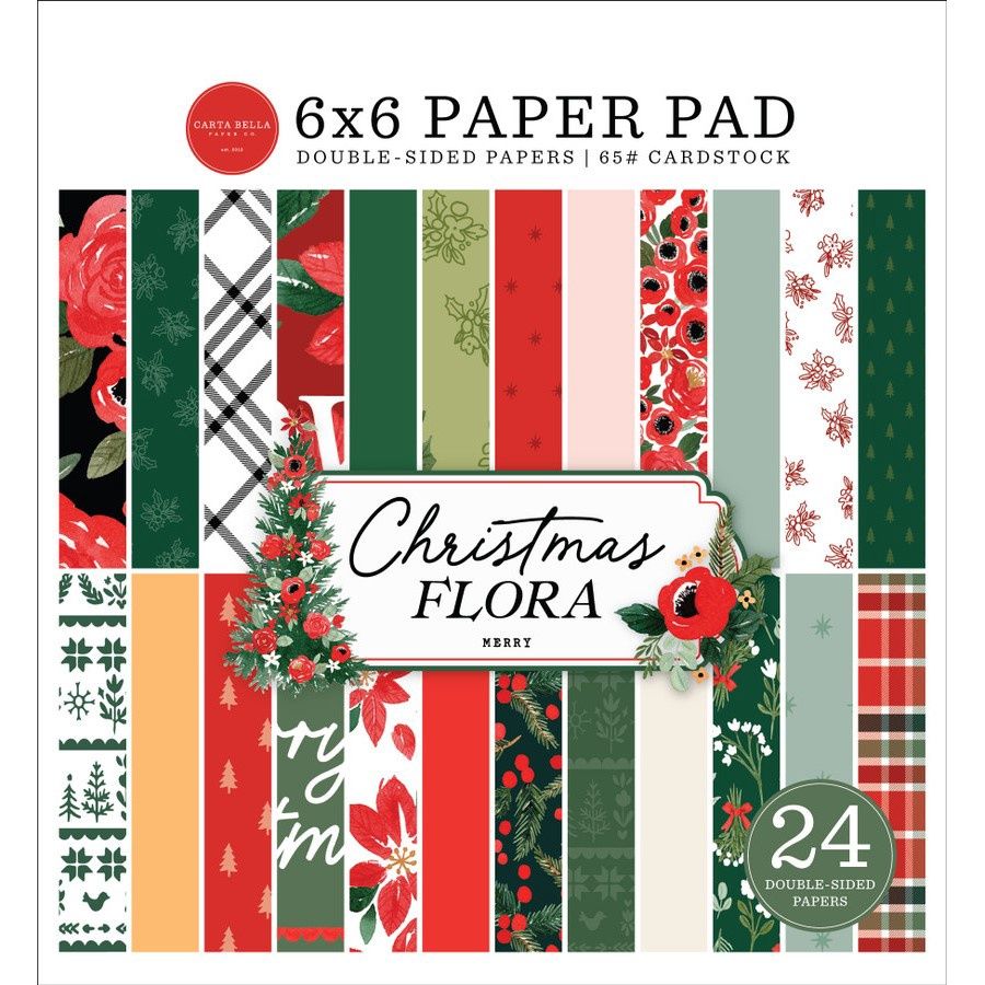 MERRY CHRISTMAS FLORA 6x6 PAPER PAD