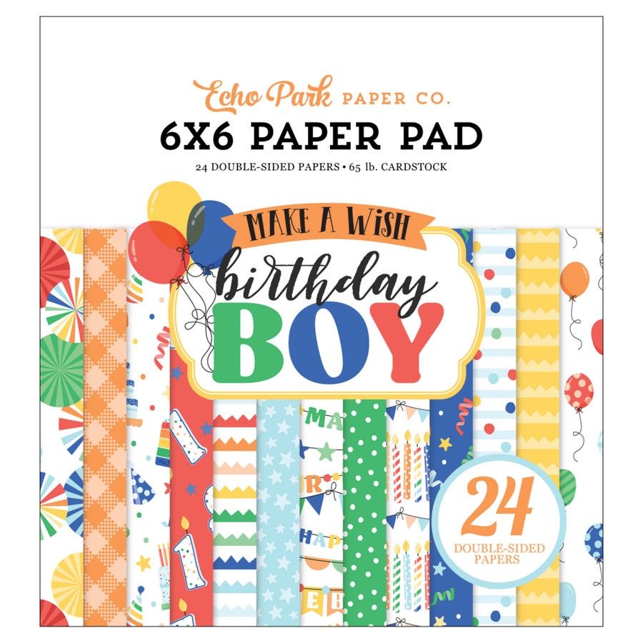 MAKE A WISH BIRTHDAY BOY 6x6 PAPER PAD