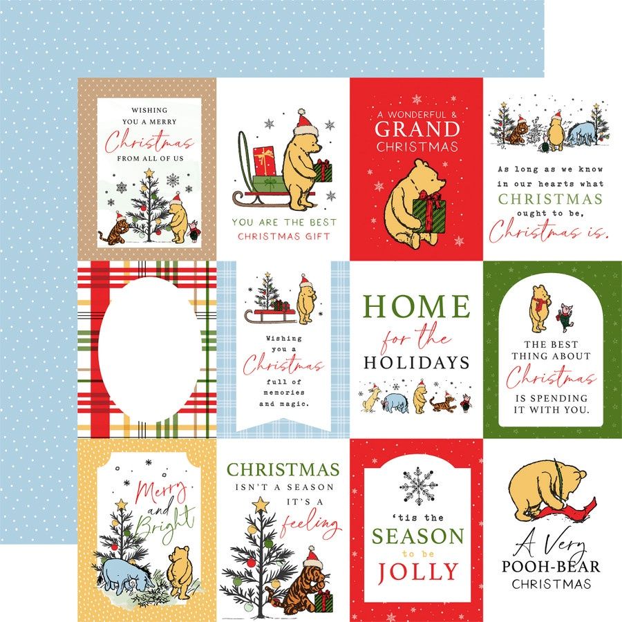 WINNIE CHRISTMAS - 3x4 JOURNAL CARDS