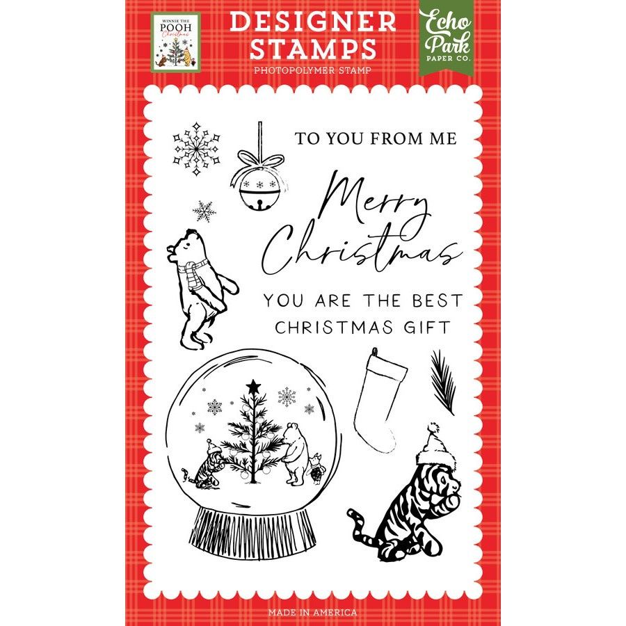 WINNIE CHRISTMAS - SNOW GLOBE STAMP SET