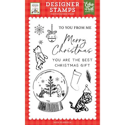 WINNIE CHRISTMAS - SNOW GLOBE STAMP SET