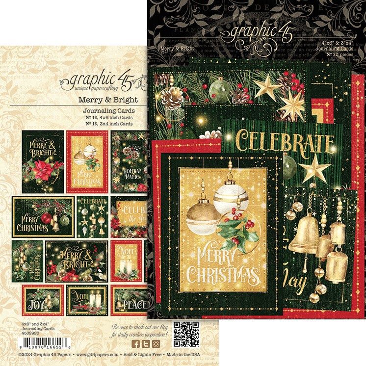 MERRY &amp; BRIGHT JOURNAL CARDS