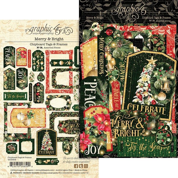 MERRY &amp; BRIGHT TAGS &amp; FRAMES