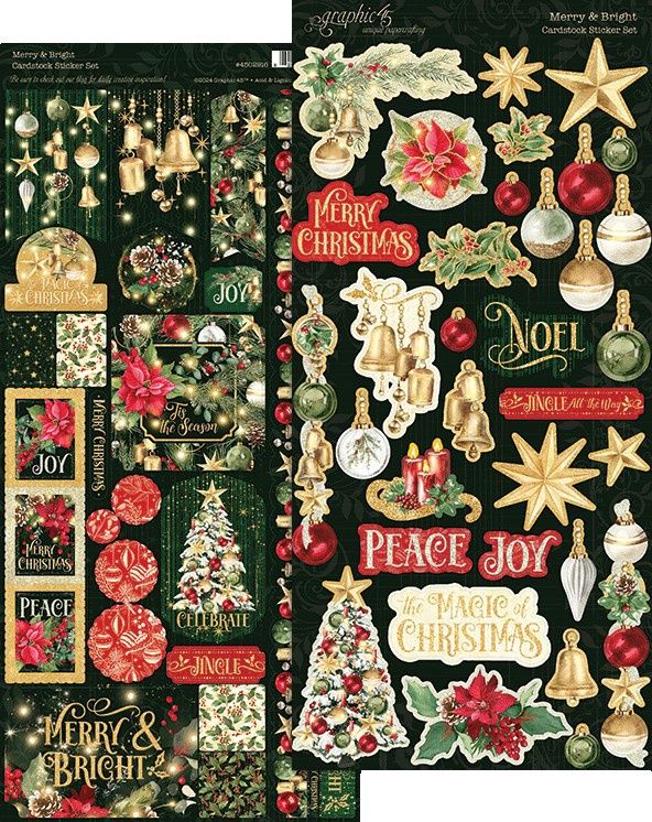 MERRY &amp; BRIGHT STICKER SET