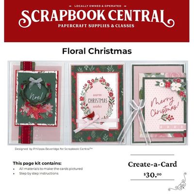 FLORAL CHRISTMAS CARD KIT