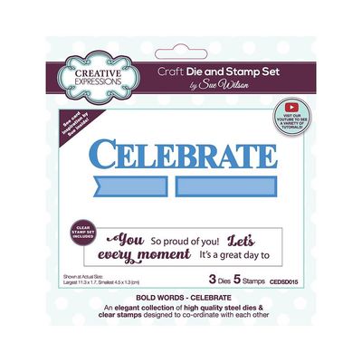 CELEBRATE - DIE &amp; STAMP SET