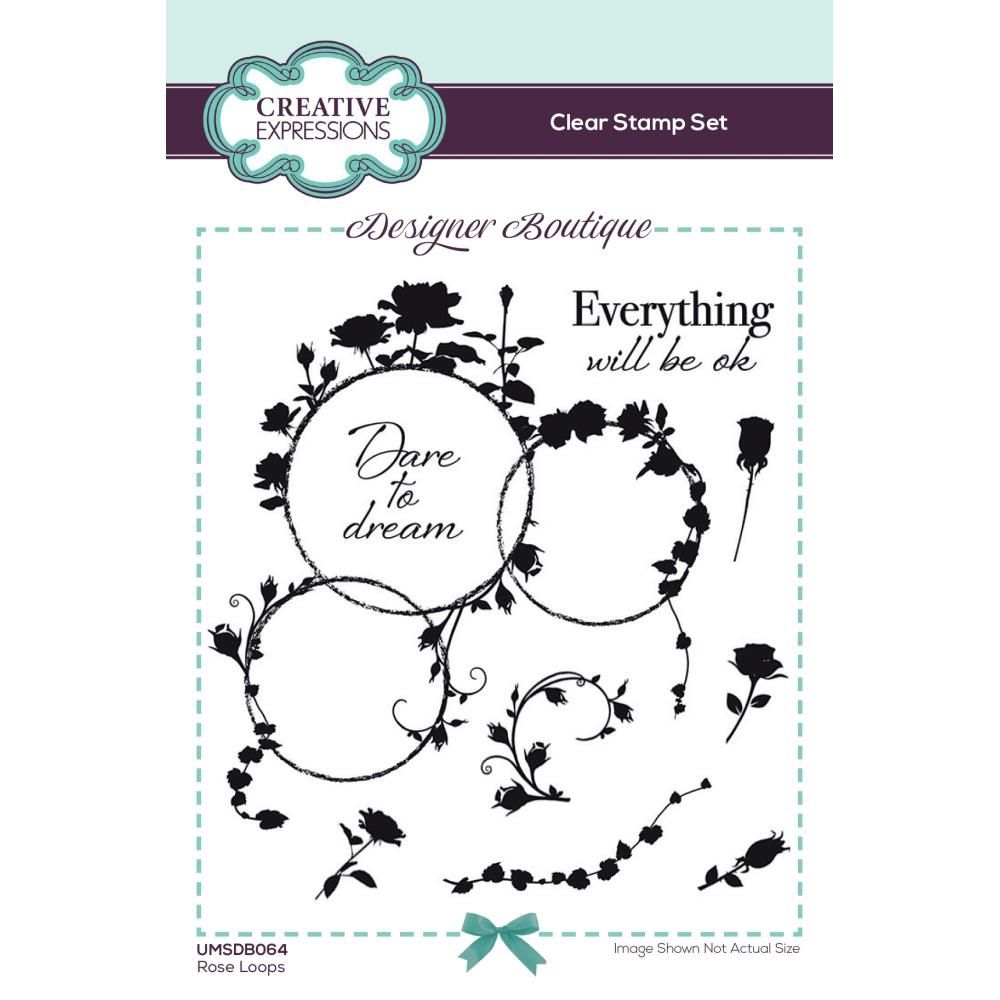 ROSE LOOPS A6 CLEAR STAMP SET