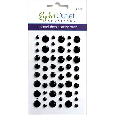 BLACK GLITTER ENAMEL DOTS