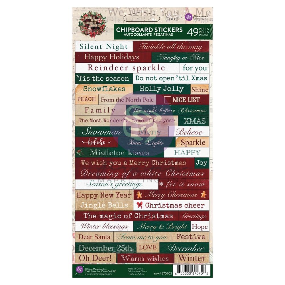 FROM THE NORTH POLE CHIPBOARD STICKERS