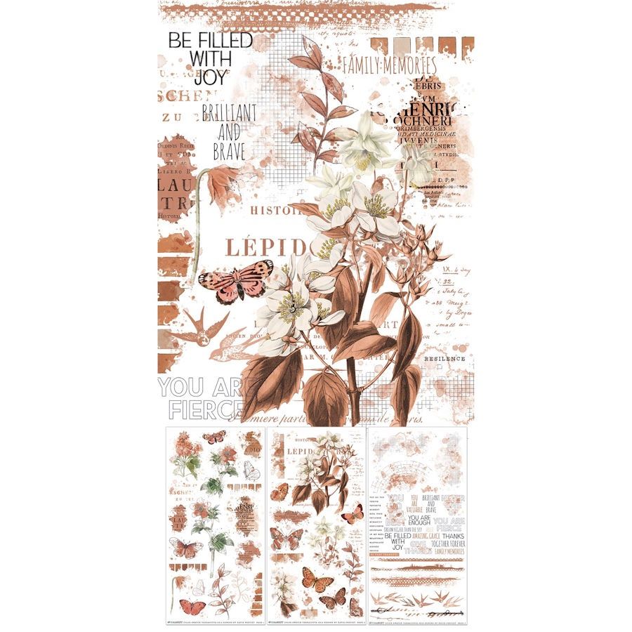TERRACOTTA RUB-ON TRANSFER SET