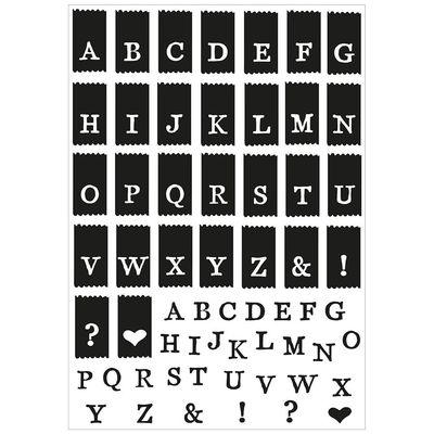 TAB STAMP ALPHA STAMPS w/FRAMELITS