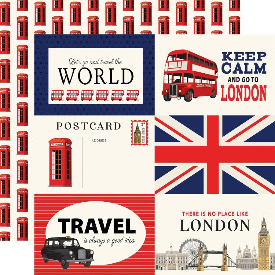 LONDON 6x4 JOURNALING CARDS