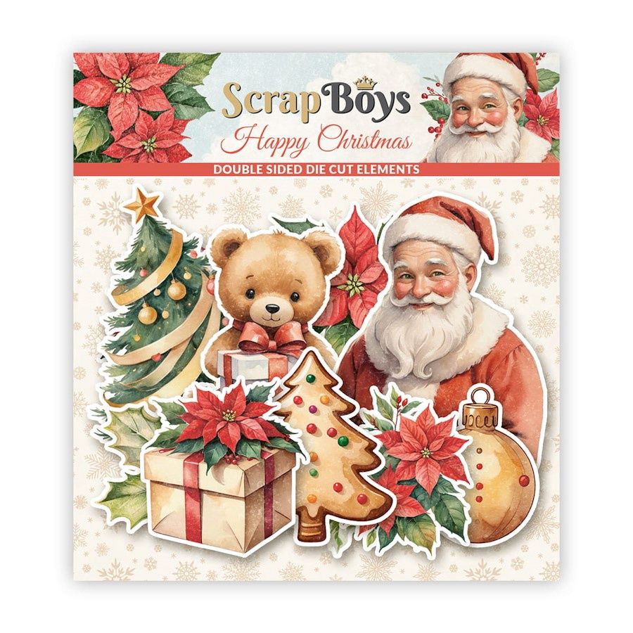 HAPPY CHRISTMAS DIE CUT ELEMENTS