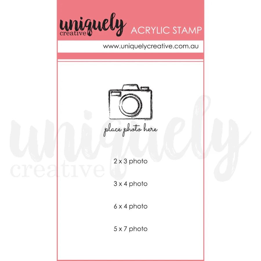 PLACE PHOTO HERE ACRYLIC STAMP