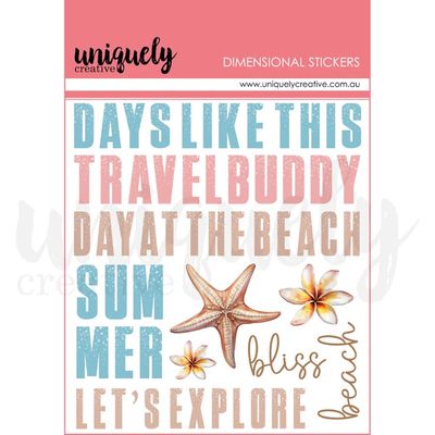 COASTAL BLISS DIMENSIONAL STICKERS