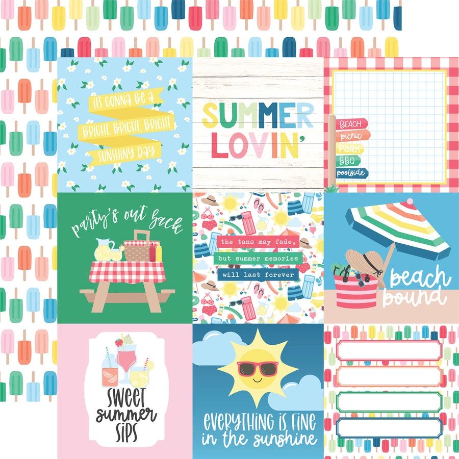 4x4 JOURNAL CARDS - SUN KISSED