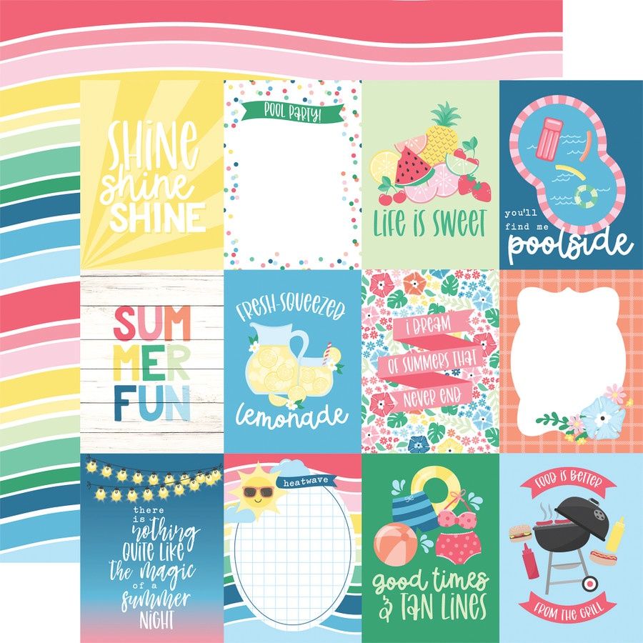 3x4 JOURNALING CARDS - SUN KISSED