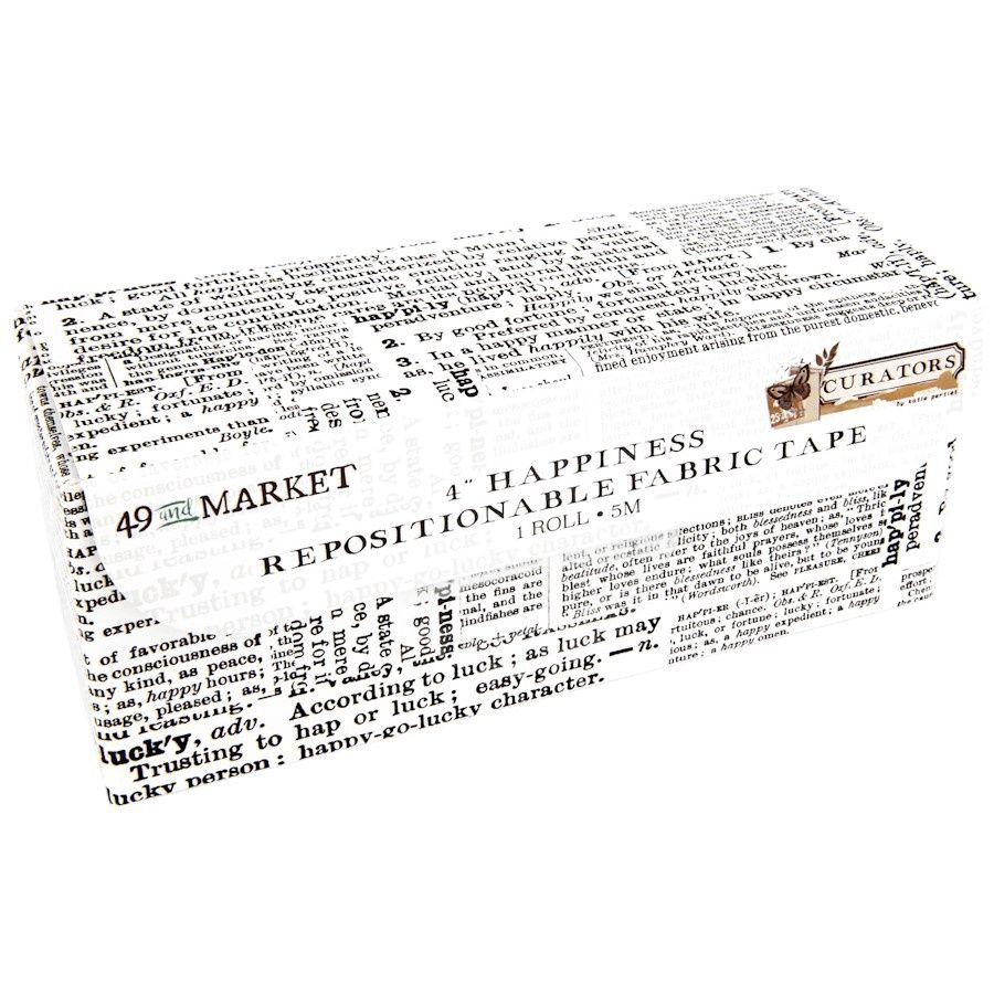 CURATORS HAPPINESS 4&quot; FABRIC TAPE ROLL