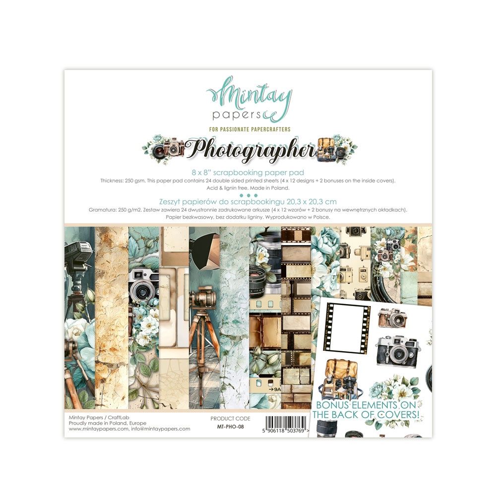 PHOTOGRAPHER 8x8 PAPER SET