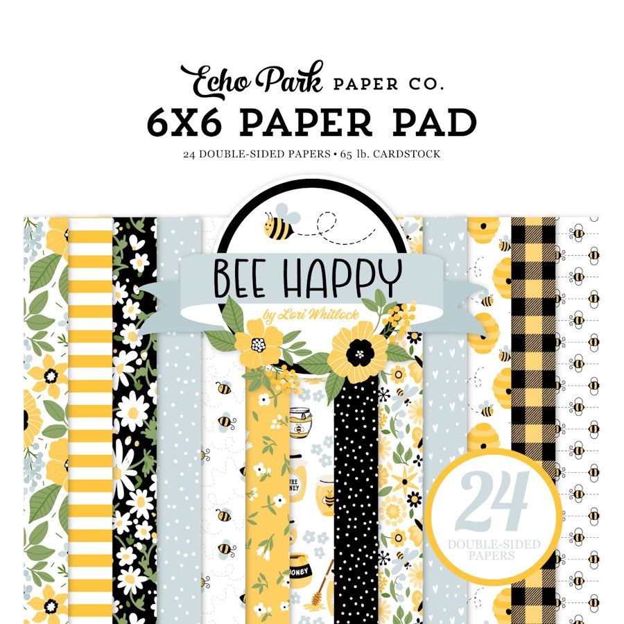 BEE HAPPY 6x6 PAPER PAD