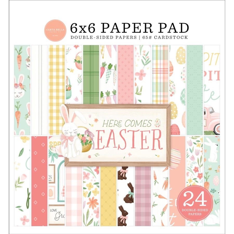 HERE COMES EASTER 6x6 PAPER PAD